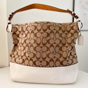 Coach purse hobo bag white